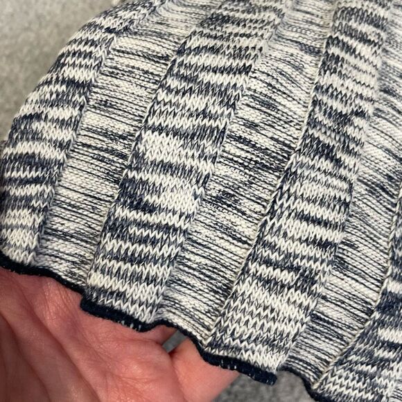 Anthropologie Akemi + Kin Women’s Small Navy Blue Grey Rib Knit Tank Top Blouse - Picture 4 of 5